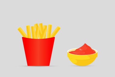 Domates soslu patates kızartması.