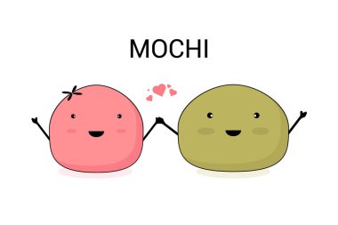 Şirin Mochi karakter vektör tasarımı.