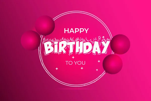 Herzlichen Glückwunsch Zum Geburtstag Sie Hintergrunddesign Mit Luftballons — Stockvektor