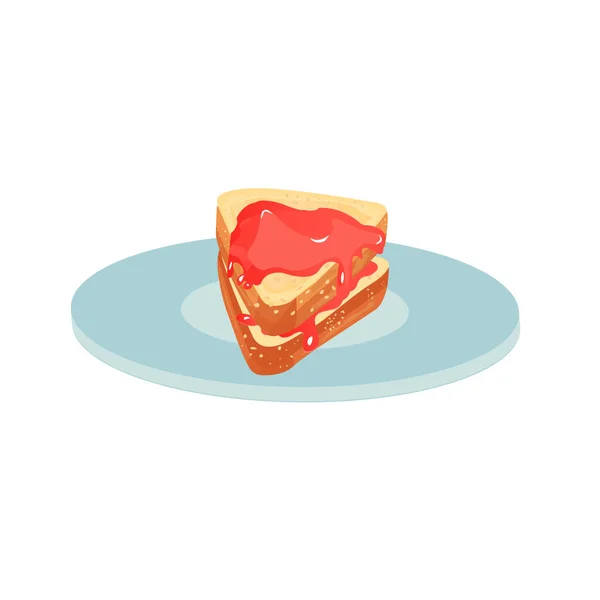 Leckere Kuchen Käsekuchen Mit Marmelade Obendrauf — Stockvektor