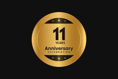 22. yıl dönümü Altın Basım Vektör Elementi.