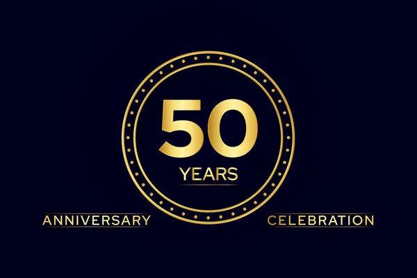 stock vector 50 years golden anniversary celebration Vector element