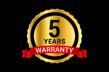 5 Yıl Altın Vektör Tasarımı Yapraklarla çevrili bir daire.