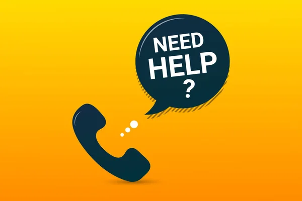 Φούσκα Βοήθειας Ανάγκης Μήνυμα Και Εικονίδιο Κλήσης Διανυσματικό Στοιχείο — Διανυσματικό Αρχείο