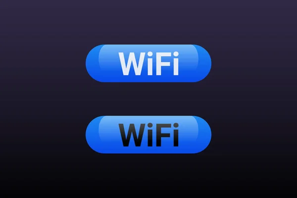 Botón Wifi Vector Elemento Para Ilustración — Vector de stock