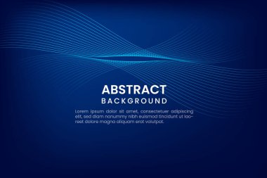Soyut çizgiler ve mavi gradyan arkaplan tasarımı.