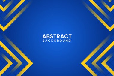 Zarif modern soyut sarı çizgiler ve mavi arkaplan tasarımı