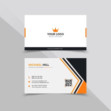 Modern kartvizit şablonu, vektör çizim