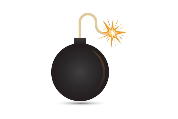 Bomb Med Ett Hål Form Svart Bakgrund — Stock vektor