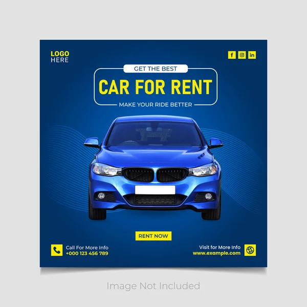 stock vector Get the best Car for rental Social Media Post Banner Template Design.