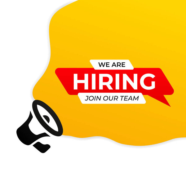 we are herring and join our team vector banner design.