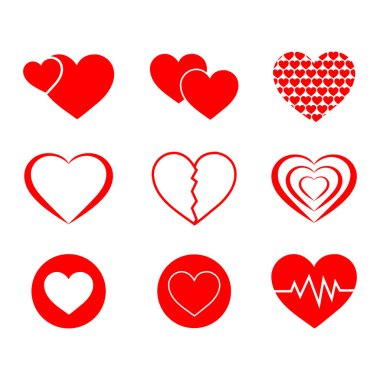 kırmızı aşk vektör resim tasarımı