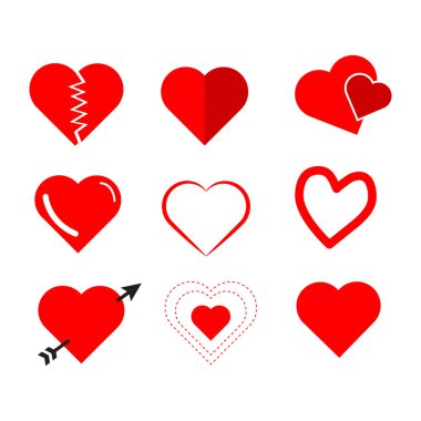 aşk vektör tasarımı kırmızı renk