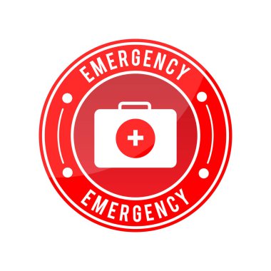 vektör 24 saat kırmızı acil servis tasarımı