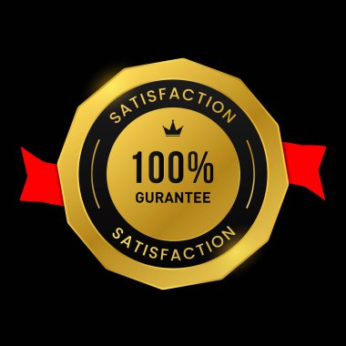 % 100 Mühür Vektörü Premium Altın