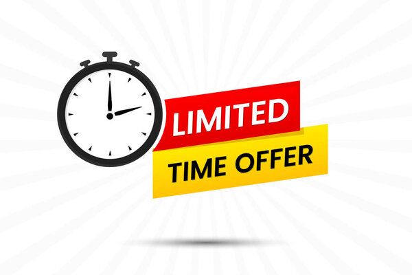 Конструкция вектора предложения времени с часами 