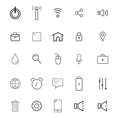 Modern Tasarım İçin Yaratıcı Satır Simgeleri