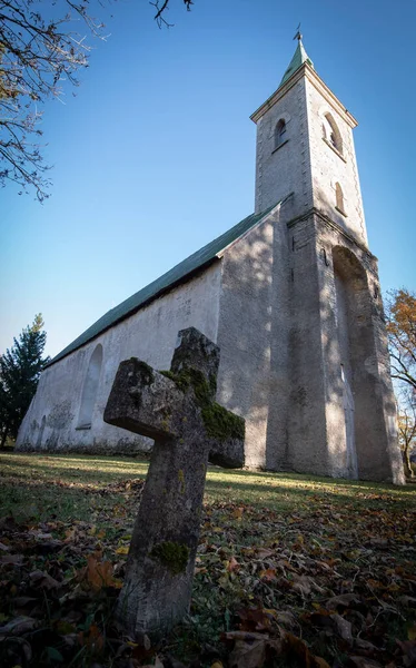 Yüzyılın Başında Inşa Edilen Kirbla Kilisesi Estonya Daki Küçük Taş — Stok fotoğraf