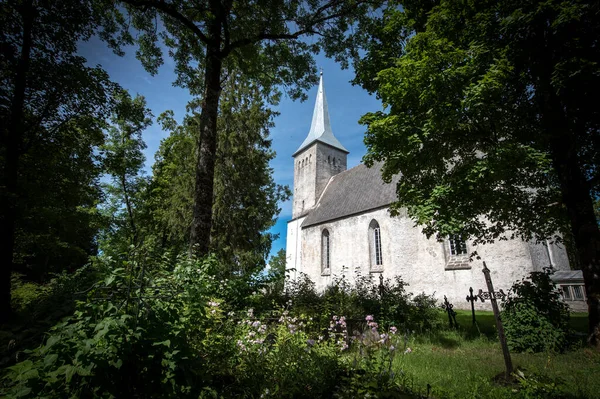 Церква Кладовище Міжамаа Естонія — стокове фото