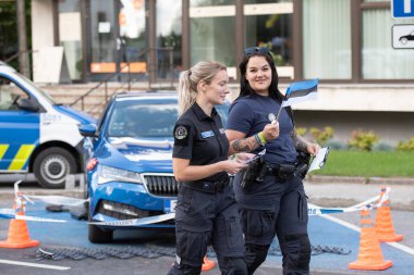 Askeri polis kurtarma ekipmanlarının tüketilmesi. Kilingi-Nmme, Estonya 21.08.2021
