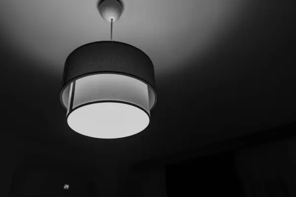 Black and white indoor hanging lamp light