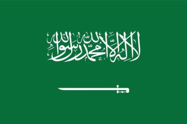 Rüzgarda Suudi Arabistan bayrağı