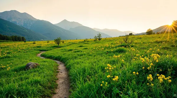güzel doğa manzarasının resimsel görüntüsü