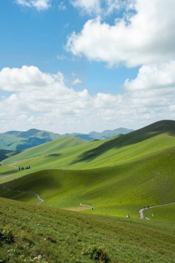Dağlarda dağları olan güzel bir manzara.