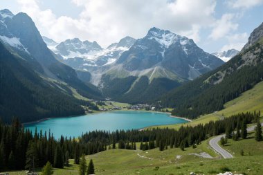 Dağların güzel manzarası