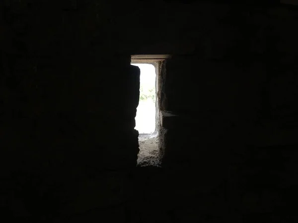 Старая Кирпичная Стена Черно Белая — стоковое фото