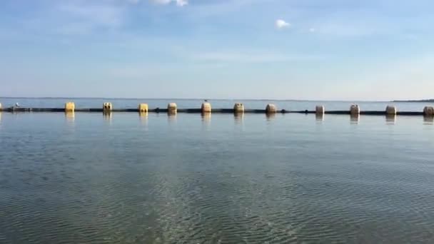 德涅斯特河河口 疏浚船队 — 图库视频影像