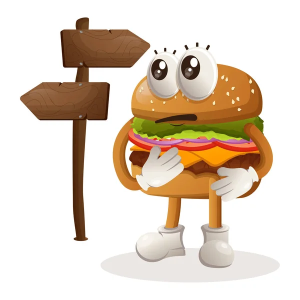 Hambúrguer Giro Tomar Uma Decisão Perfeito Para Loja Alimentos Pequenas — Vetor de Stock
