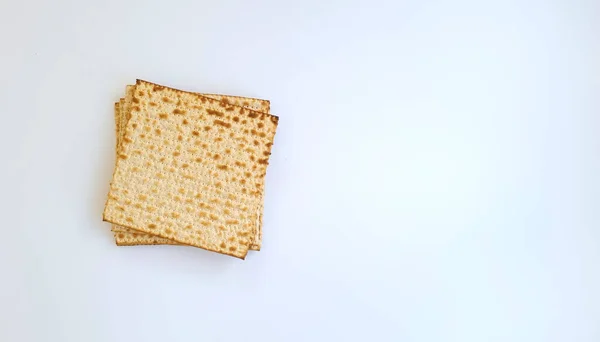 Vista Superior Matza Judaica Passover Pesach Conceito Férias — Fotografia de Stock