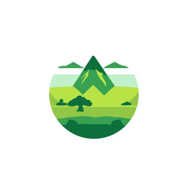dağ logosu vektör illüstrasyonu