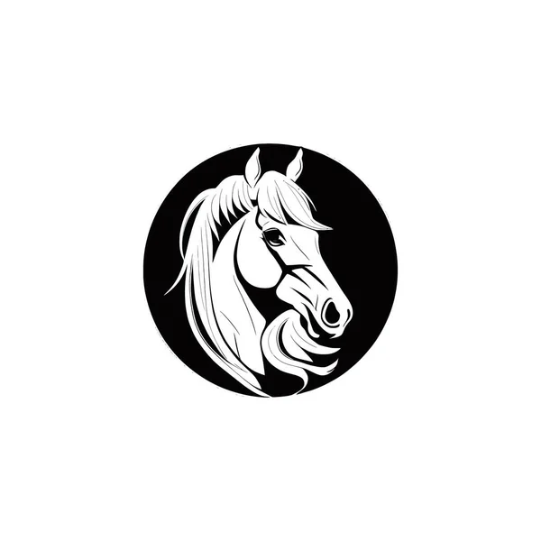 Ikona Głowy Konia Ilustracja Izolowane Wektor Znak Symbol — Wektor stockowy