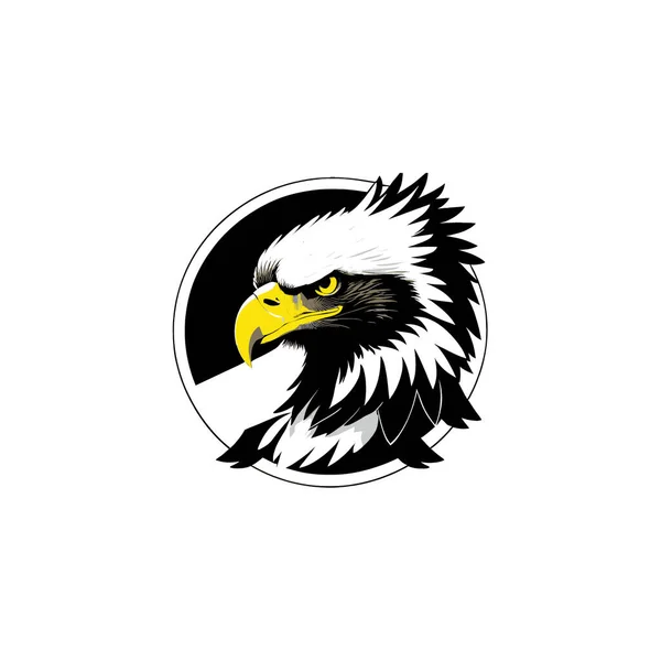 Icono Halcón Logo Cabeza Águila — Archivo Imágenes Vectoriales
