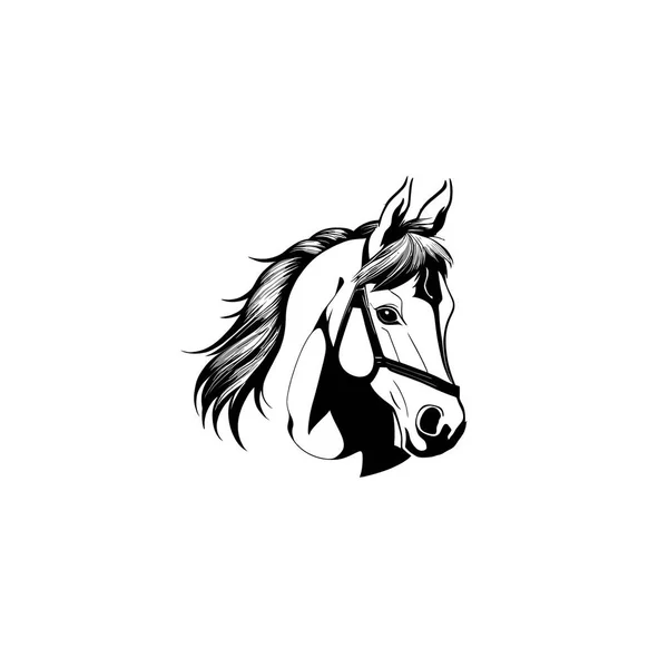 Hästhuvud Ikonen Vektor Illustration — Stock vektor