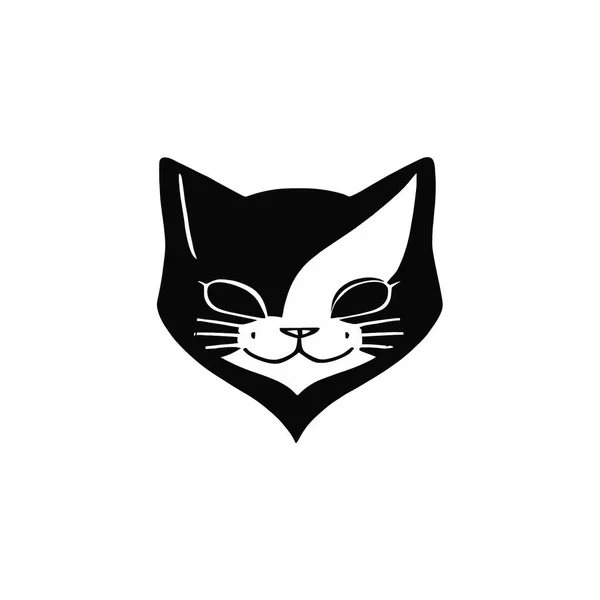 猫のロゴベクトルイラスト — ストックベクタ