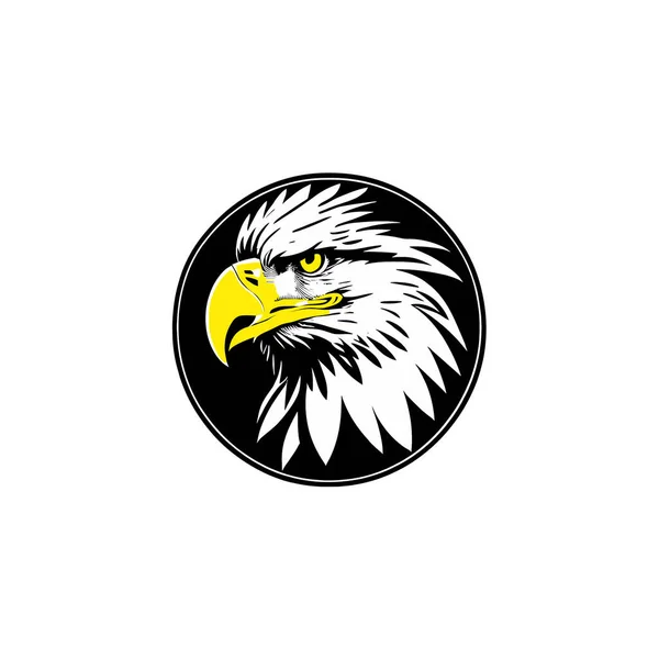 Cabeza Águila Logo Plantilla Vector Diseño Ilustración — Archivo Imágenes Vectoriales