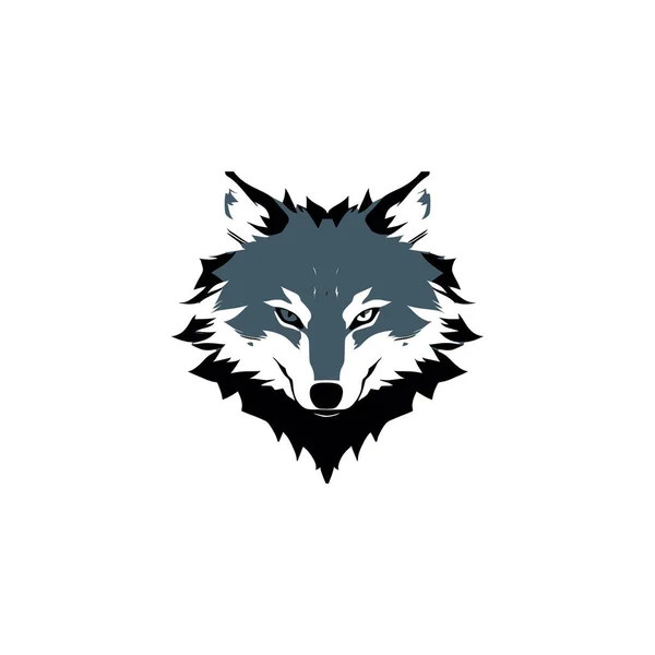 Дизайн Логотипу Вовчої Голови Векторний Шаблон — стоковий вектор