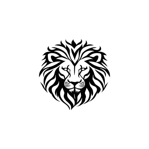 Leeuwenkop Logo Ontwerp Vector — Stockvector