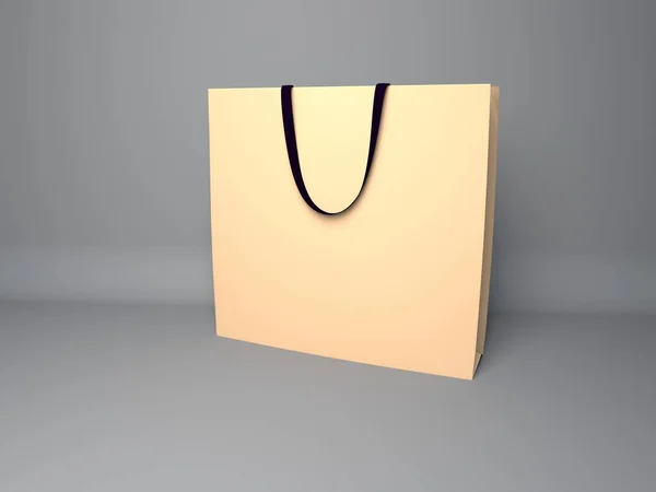 白い背景にショッピングバッグの3Dレンダリング — ストック写真