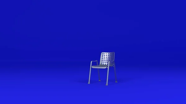Stuhl Symbol Auf Blauem Hintergrund — Stockfoto