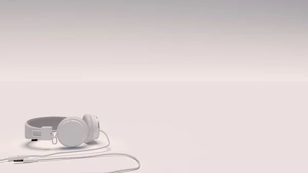 Сучасні Навушники Білому Фоні — стокове фото