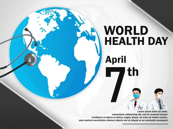 Stetoskop ve insanlarla dünya sağlık günü kavramı