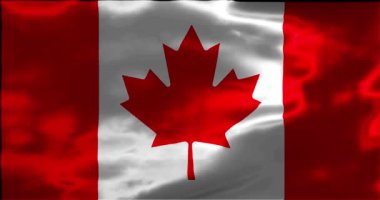 Canlandırmayı Kanada bayrağına bağlayın, 4K animasyon görüntülerini sallayın