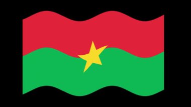 Burkina Faso 4k yüksek çözünürlüklü döngü canlandırma görüntülerinin canlandırma simgesi