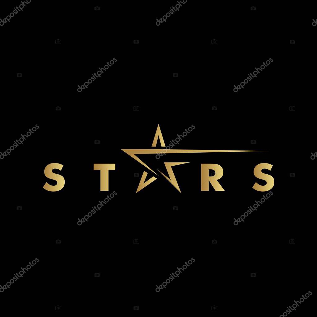 Lightning Stars isolated on black