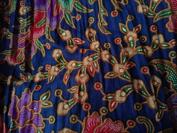 Pola Ornamen Tekstil Batik Indonesia,Close look of popular fabrics in Indonesia called Batik, this is made of natural colors