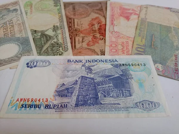 Geïsoleerd Geld Van Indonesië Rupiah Valuta — Stockfoto